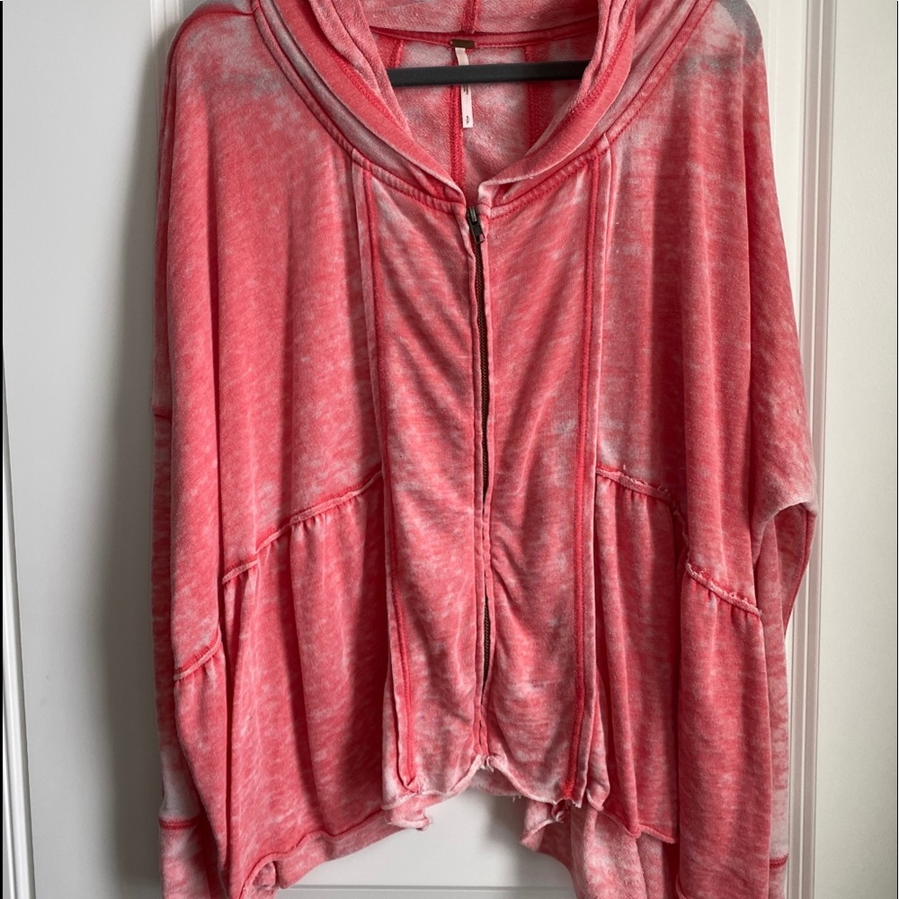 Free people hooded zip up size small